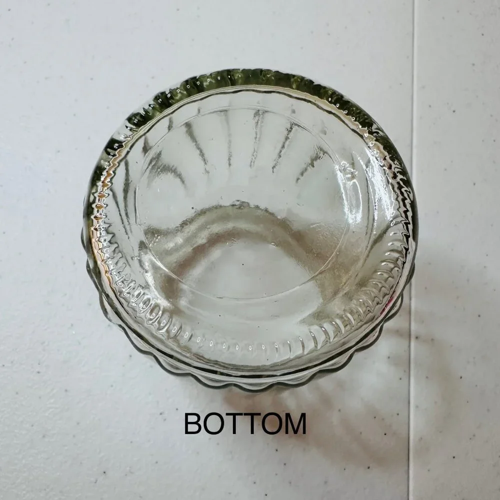 Small Glass Jar With Ceramic Lid with Fruit Handle Decoration